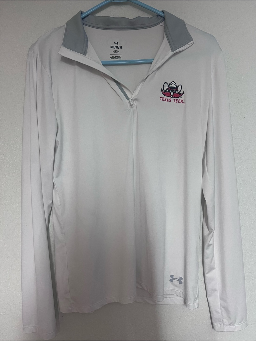 Under Armour white Texas Tech zip up jacket Size M #college #loungewear